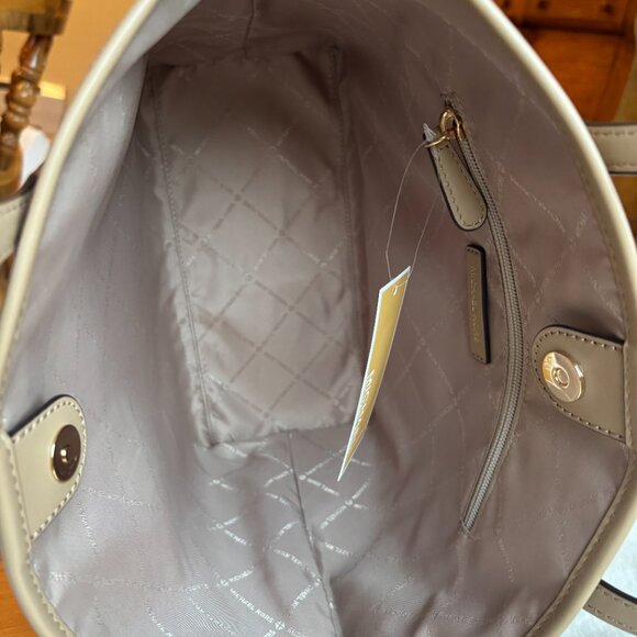 Michael Kors Jane Large Camel-Colored Saffiano Leather Tote/Shoulder Bag  (NWT) - Picture 10 of 16